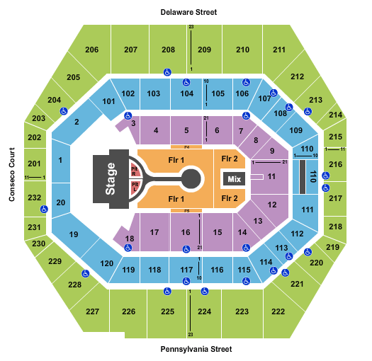 Bankers Life Fieldhouse Seating Chart Pacers